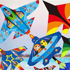 Cartoon Children Kite Blue Red Fighter Rainbow Plane Large Kite For Kids Adults