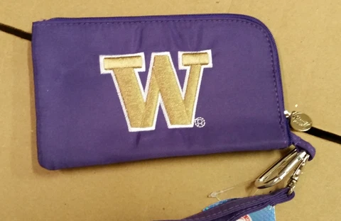 Washington Huskies ID Wallet Wristlet Cell Phone Case Charm 14 Purse Cover