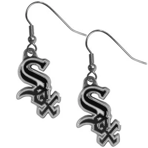 Chicago White Sox Dangle Earrings (Zinc) MLB Licensed Baseball Jewelry - Picture 1 of 3