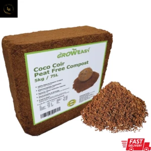 Coconut Coir Bricks Natural Peat Fiber for Plant Growth Eco Friendlly Grow Media - Picture 1 of 5