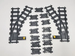 LEGO City RC Train Track Switch Point Throw LEFT , RIGHT AND 13 FLEXIBLE PIECES - Picture 1 of 1
