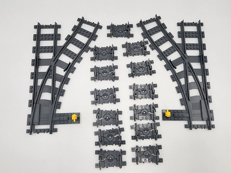 LEGO City RC Train Track Switch Point Throw LEFT , RIGHT AND 13 FLEXIBLE PIECES - Image 1 of 1
