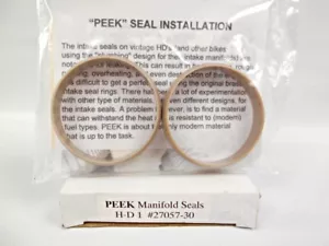 27057-30 OLD 1118-30 'PEEK' KNUCKLEHEAD FLATHEAD 1-9/16” ID INTAKE SEALS - Picture 1 of 1