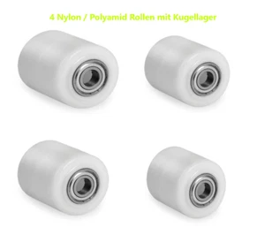 Polyamid / Nylon Rad 82 x 70 mm Set von 4 Stk. + Kugellager Hubwagenrolle Walze - Bild 1 von 4