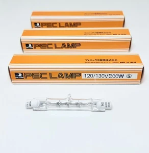 PEC LAMP JAPAN 300W T3 Clear 78mm 120V Flood 300/T3/78MM/RSC Base Clear 3 Pack - Picture 1 of 4