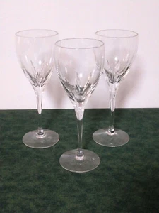 Set of 3 Signed Hand Blown Lenox "Firelight" Wine Water Crystal Glasses - 8" - Picture 1 of 5