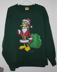 Vintage 1993 Duck Head Brand Sweatshirt Size XL Made In USA Graphic Green - Picture 1 of 8