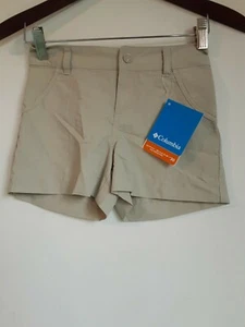 Columbia Girl’s Size 6. Khaki Shorts Omni-Shade Adjustable Waist Nylon Outdoor_ - Picture 1 of 7