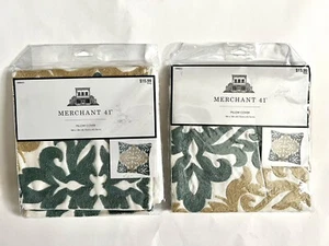 NEW Merchant 41 Pair of Embroidered Floral Scroll Decorative Pillow Cover - Picture 1 of 3