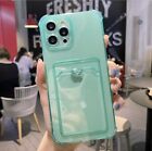 Hocase for iPhone 14 Pro Max 6.7" Case Green With Card Holder Slim Soft Light