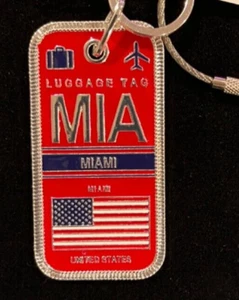 Miami International Airport Keychain/ Luggage Tag/ MIA Keychain - Picture 1 of 3