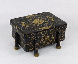 Japanese Lacquered Wood Hasamibako Box 19th century Meiji Period - Picture 1 of 11