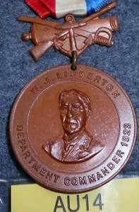 AU14 G.A.R. Medaille 1924 58th Encampment Department of Illinois - Bild 1 von 4