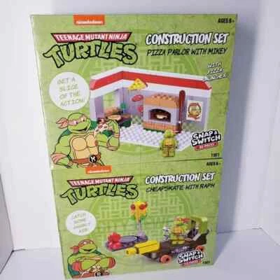 Nickelodeon Teenage Mutant Ninja Turtles Lot of Two Construction sets Mikey Raph - Image 1 of 4