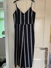 River Island Navy Striped Cullotes Size 14