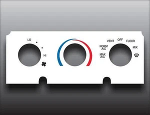 1990-1993 Ford Mustang White Heater Control Overlay HVAC A/C - Bild 1 von 1