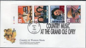 US Scott #2278a Booklet pane "Country & Western Music" FDC - Picture 1 of 1