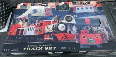 FAO SCHWARZ Classic Motorized TRAIN SET  34 Piece  Lights & Sound - Image 1 of 4