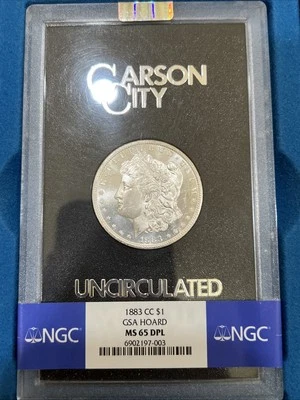 1883-CC GSA Morgan Dollar graded MS65DPL by NGC Gorgeous Deep Mirror GEM+ - Image 1 of 3