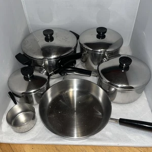 Revere Ware Edelstahlboden Kochgeschirr Töpfe & Deckel Sets - Bild 1 von 10