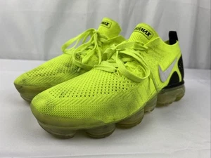 Nike Air Vapormax Flyknit 2 Neon Volt Green Yellow Black Men Size 9.5 942842-700 - Picture 1 of 11