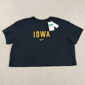 Nike XL Womens Tee Iowa Hawkeyes Crop Top NWT Loose 26x19 Oversized - Picture 1 of 11