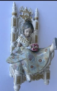 LARGE LLADRO VALENCIAN GIRL IN CHAIR - NAUGHTY GIRL -RARE -RETAIL$995 NO BOX - Picture 1 of 13