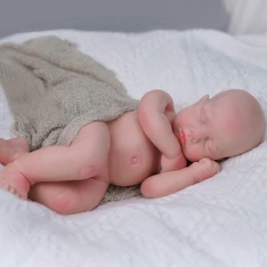 Reborn Baby Doll Loulou 16'' Platinum Full Silicone Realistic Newborn Sleepin... - Picture 1 of 7