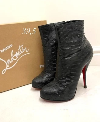 Christian Louboutin Negro Tobillo Feticha 120 Botines 39.5 IT Foto 1 de 4
