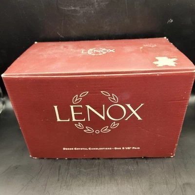 Lenox Candelabros de Cristal de Plomo Completo Hechos en EE. UU. 5 1/2" de Alto (Juego de 2) Foto 1 de 4