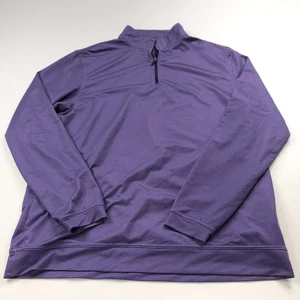 Bugatchi Large Golf 1/4 Quarter Zip Mock Neck Pullover Long Sleeve Purple DEFECT - Picture 1 of 13
