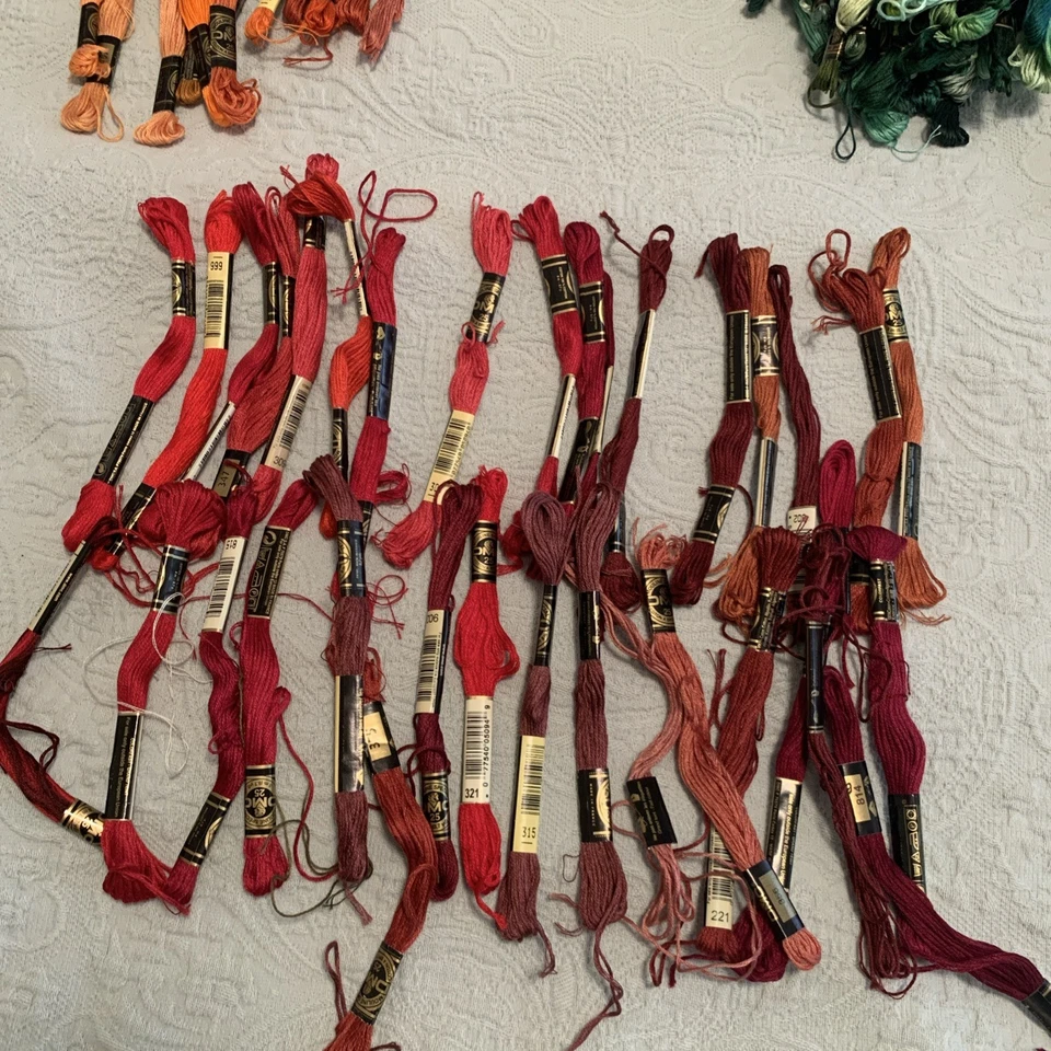 30- DMC 6-Strand Embroidery Cotton 8.7yd-all Off Reds Mixed One Of Several Lots - Image 1 of 4