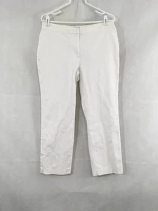 CHICO’S Woman’s Stretch Cropped Pants Size 1.5 (size 10 or Medium) White - Picture 1 of 6