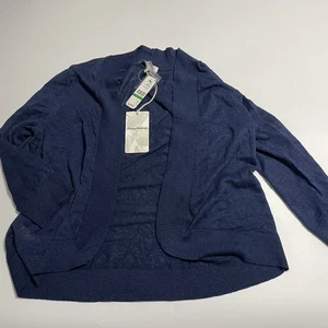 Neu mit Etikett Tommy Bahama Pullover Damen L blau Lea offener Cardigan 100 % Leinen neu mit Etikett $ 99,50 - Bild 1 von 10