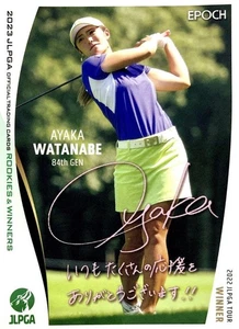 Tarjeta de Letrero Watanabe Ayaka JLPGA Época 2023 PR Usada_Materiales de COLECCIÓN - Imagen 1 de 1