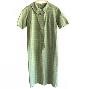 Vintage Women's 60's Style Dress Size Small Green Midi Retro - Picture 1 of 5