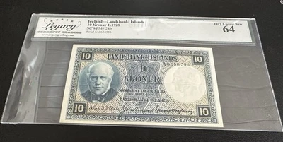 ISLANDIA 5 CORONAS 1934 63 ELECCIÓN NUEVO Inscripción contemporánea en la parte posterior Foto 1 de 4