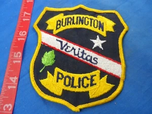 Wisconsin Burlington Police Vintage Cloth Patch, Veritas, 4-1/2" - Picture 1 of 2