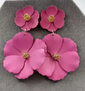 Ohrringe, Mode Retro Trend Geometrische Blumen Ohrringe Ohrhänger - Bild 1 von 2