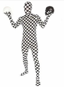 2nd Skin Checkered FULL BODYSUIT Costume Great for Halloween Bachelor Party NEW! - Picture 1 of 8