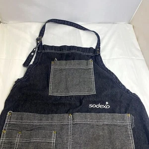 #7130 Sodexo schwarz Denim Erwachsene Latz Kochschürze - Bild 1 von 4
