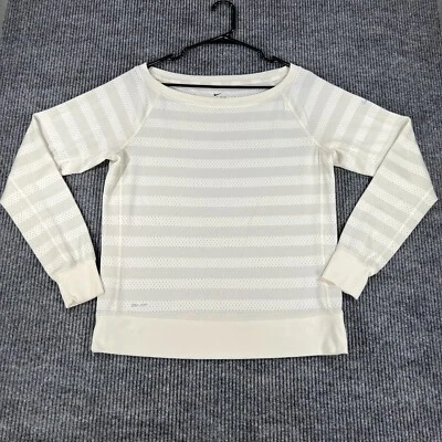 Camisa Nike Mujer Mediana Marfil Manga Larga Dri Fit Entrenamiento Activo Informal Yoga Foto 1 de 4