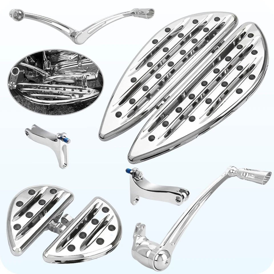 CNC Floorboards Brake Shift Levers For Harley Touring Road King Glide 2014-Up - Image 1 of 4