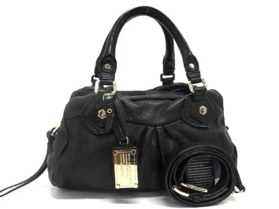 Bolso Marc Jacobs Classic Q Baby Groovy 2 vías correa negra (accesorios metálicos: plateado) Foto 1 de 4