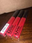 3-NYX Mega Shine Lip Gloss color LG137A Perfect Red Brand New