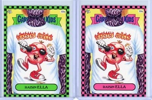Garbage Pail Kids Flashback 1 RAISIN ELLA 69A Green & Pink Parallel Sticker - Bild 1 von 1