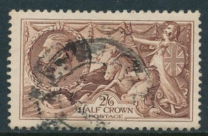 1934 GB 2/6d CHOCOLATE BROWN SEAHORSE USED SG450 our ref A4 - Bild 1 von 2