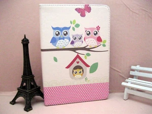 New Leather Smart Case Cover :iPad 2/3/4, iPad Air2/Air &iPad Mini 1/2/3/4 - Owl - Picture 1 of 3