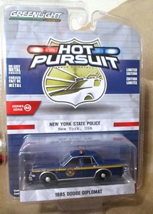 Greenlight New York State Police 1985 Dodge Diplomat 1:64 Rubber Tires - Imagen 1 de 4
