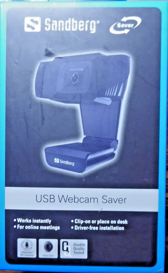 Webcam Kamera Sandberg USB Webcam Saver - Integrierte Micro-Glaslinse - Bild 1 von 1